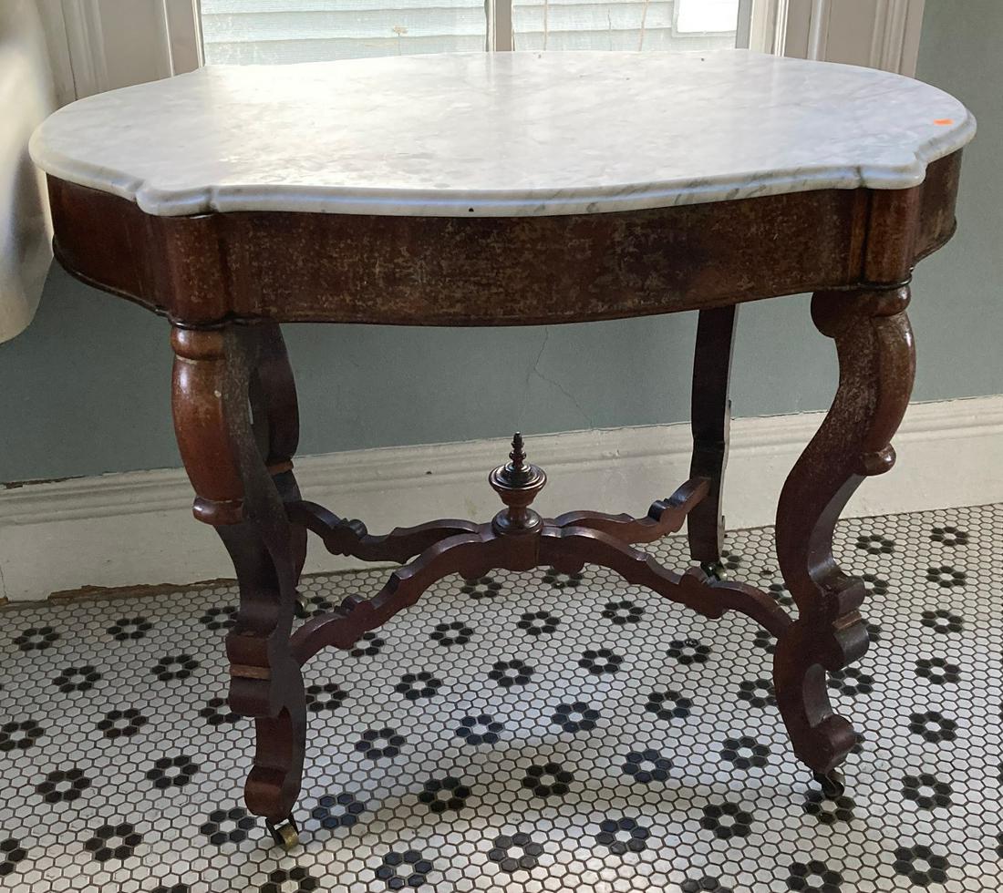 Victorian Marble Top Console Table (1 of 6)
