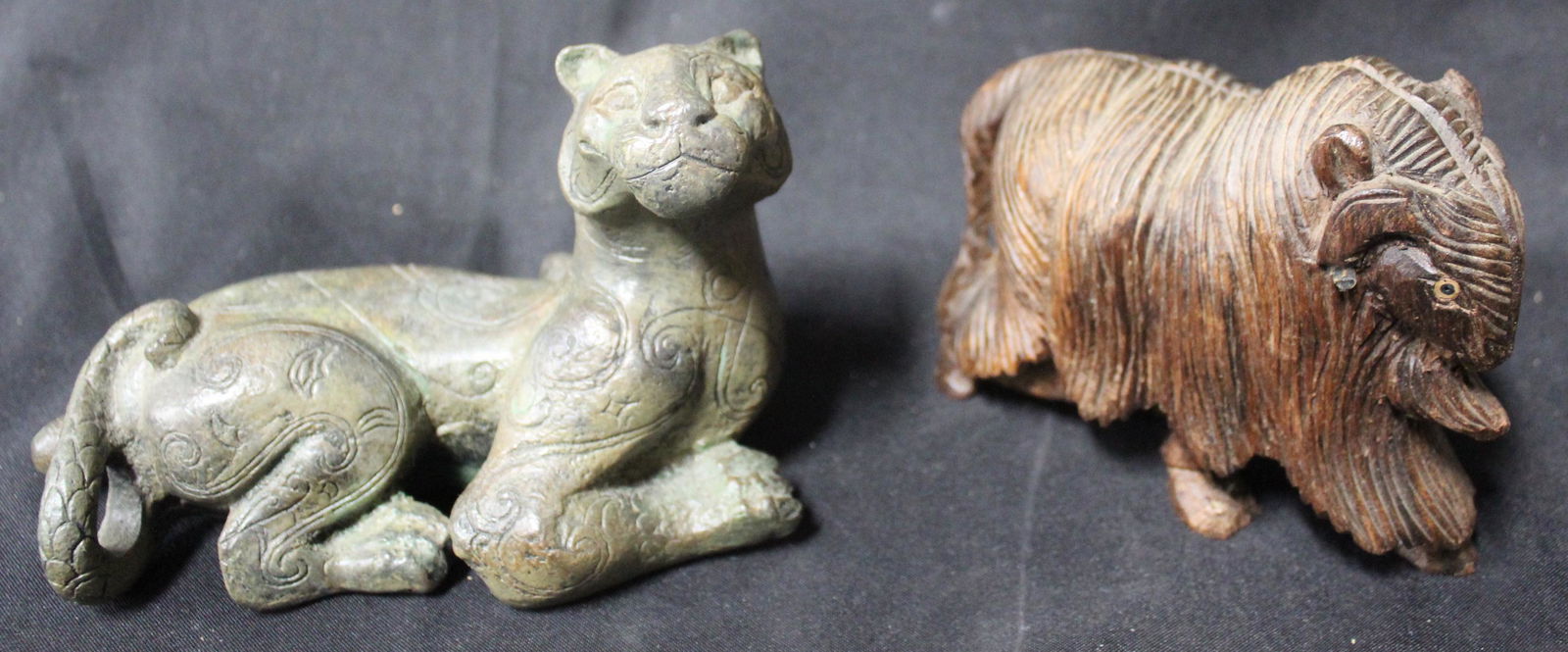 Pre-Columbian Style Panther & a Buffalo Figure (1 of 7)