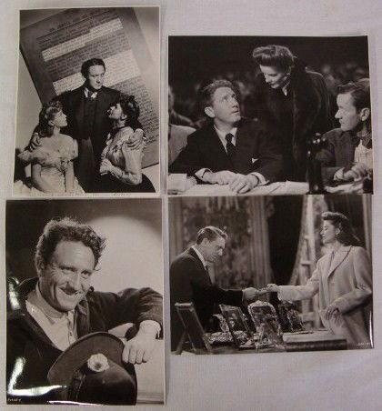 SPENCER TRACY MOVIE STILLS (63): Lot includes movies scenes from Men of Boys Town; Dr. Jekyll and Mr. Hyde; Tortilla Flat; A Guy Named Joe; The Seventh Cross; Thirty Seconds Over Tokyo; The Sea of Grass; State of the Union; Edward, M
