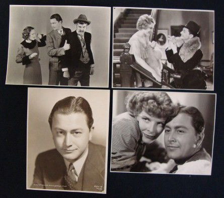 ROBERT YOUNG MOVIE STILLS (86): Lot includes portraits, candids and movie scenes - some double card stock, some with publicity snipes along with advertisements and newspaper clippings. Movies dating from 1931 - 1954. Partial listing