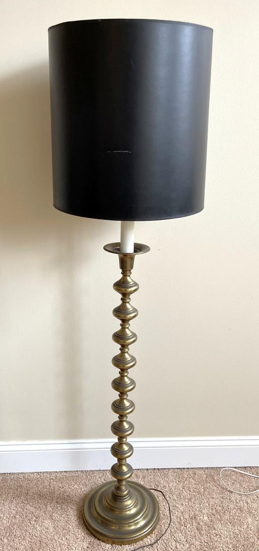 Brass Pillar Floor Lamp (1 of 3)