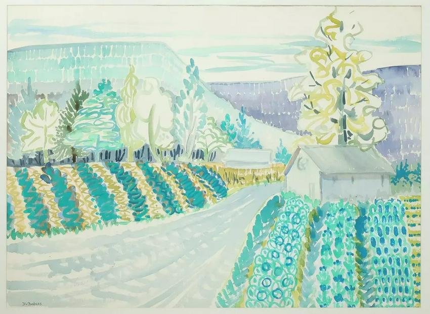 Dorothy Barberis; 20thC. American Watercolor Signed (1 of 2)