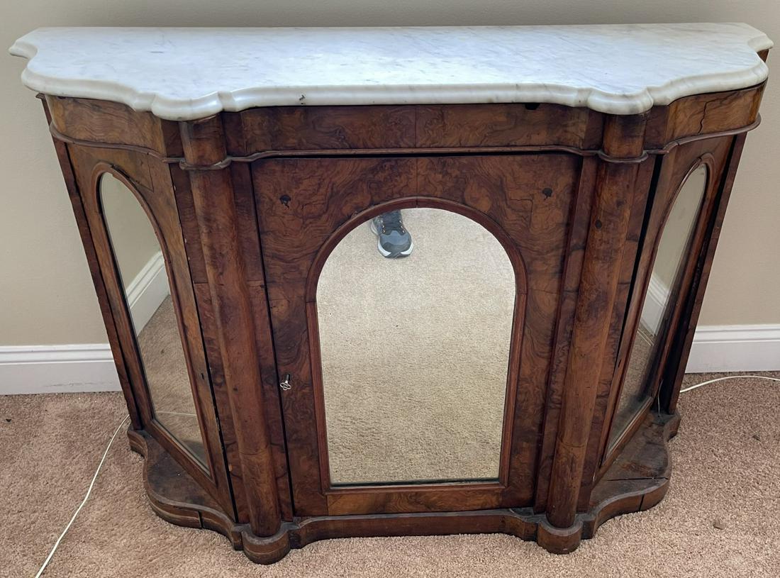 19thC. Continental Marble Top Cabinet (1 of 5)