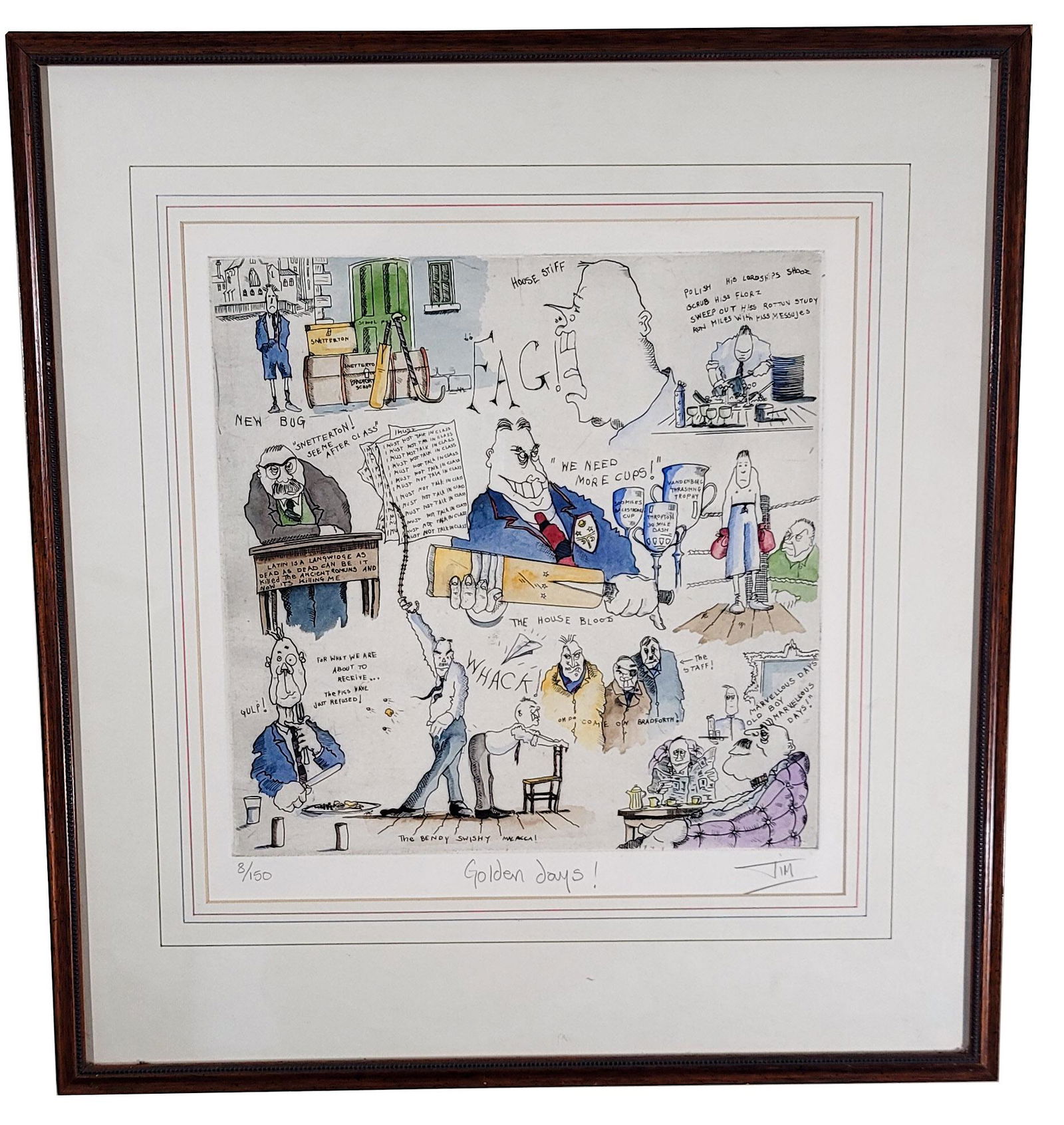 Signed and Numbered Multimedia Cartoon Print (1 of 4)