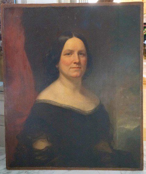Samuel B. Morse. Mary Todd Lincoln 19th C.Oil Attr. to (1 of 10)