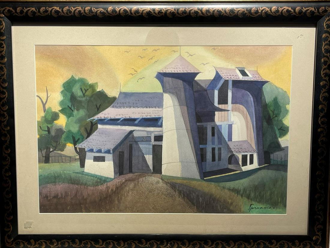 Benton Spruance; 20thC. American Modernist Watercolor Signed (1 of 4)
