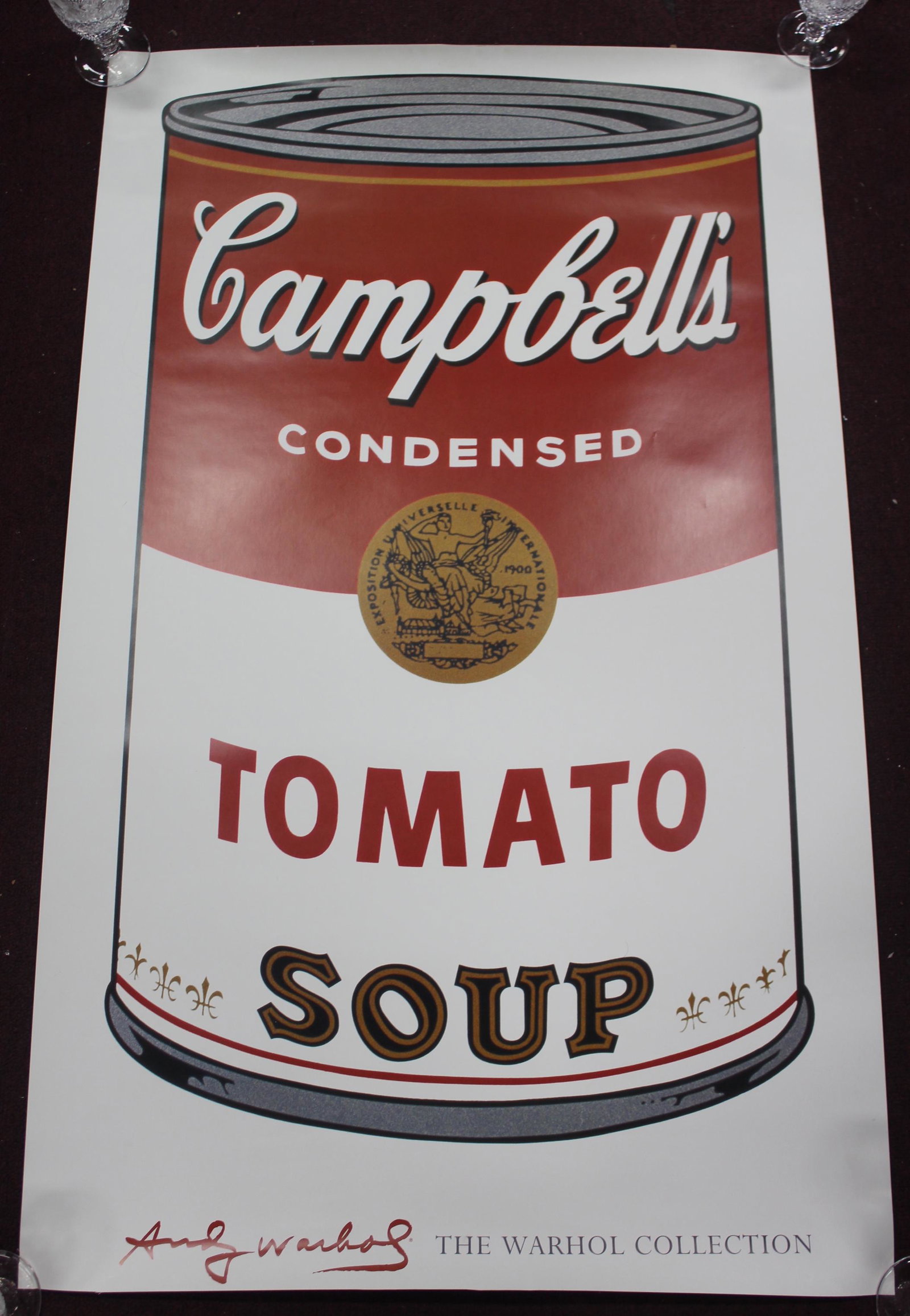 Andy Warhol Campbells Poster: 39" x 24".