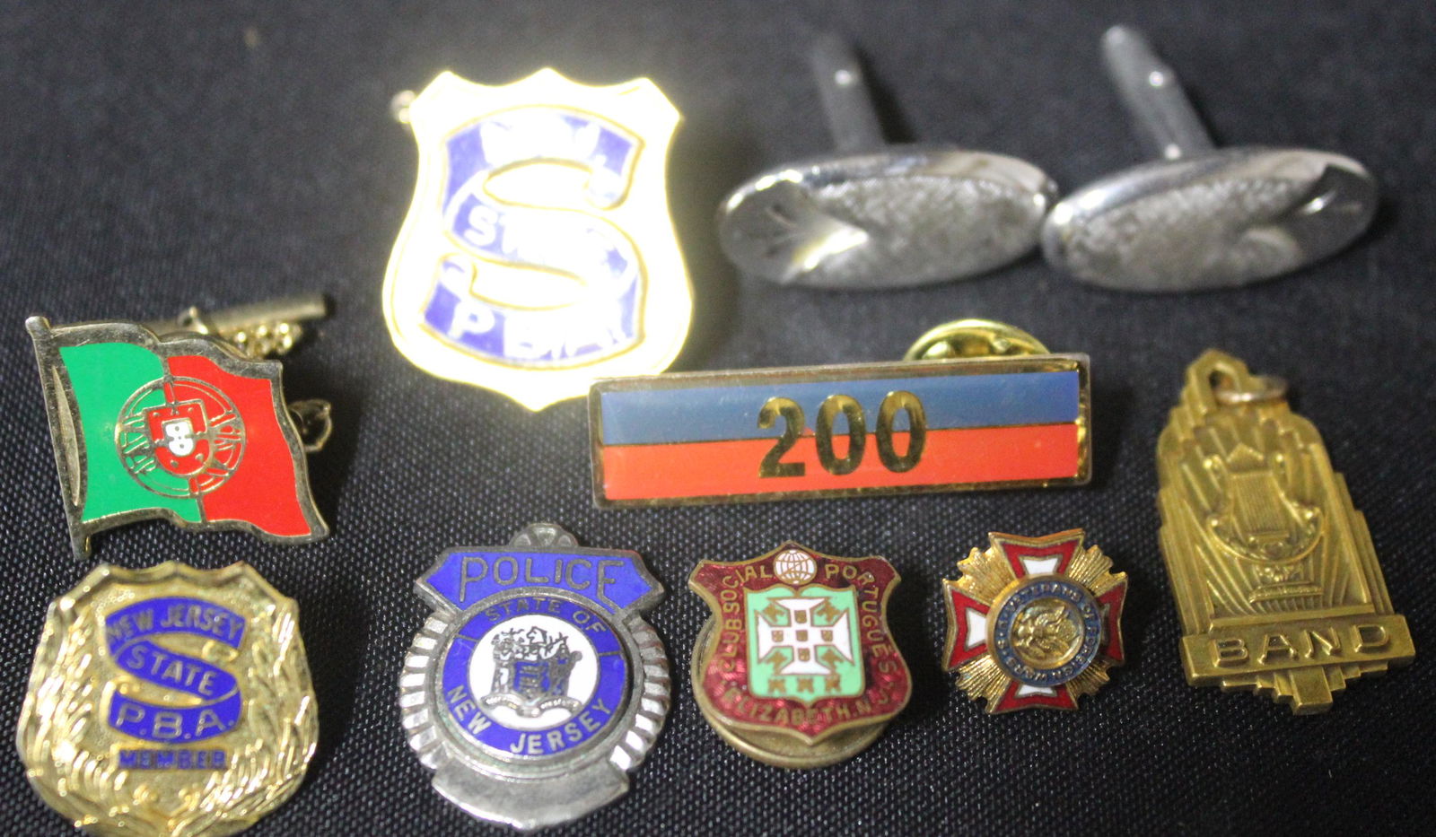 Lot of Pins, Badges, Cuff Links (9) (1 of 1)