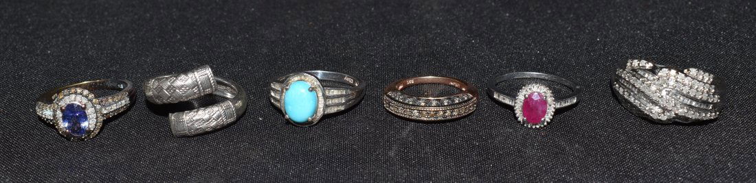Lot of Sterling Silver Rings (6) (1 of 8)
