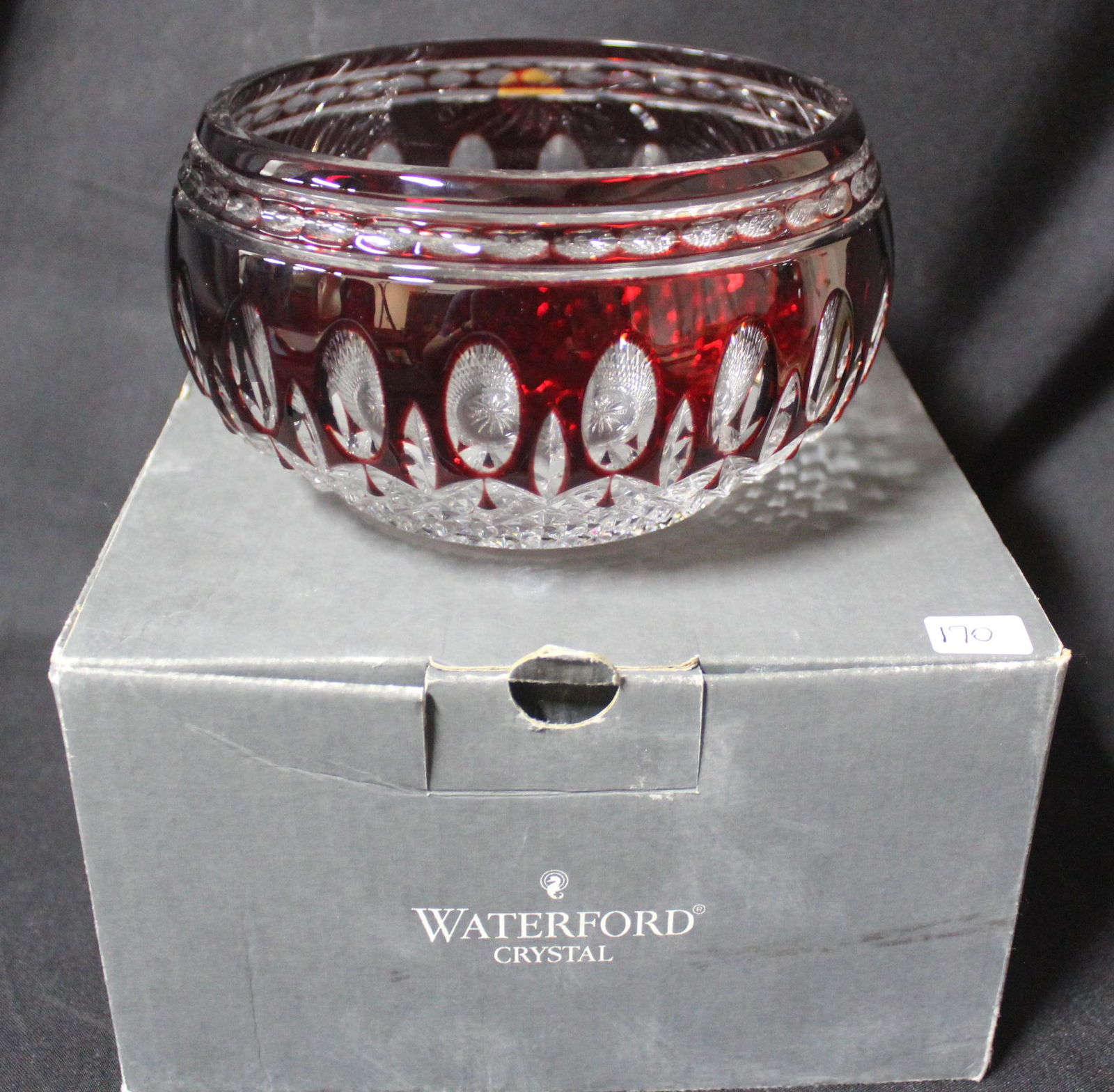 Waterford Cut-to-Clear Ruby Crystal Bowl (1 of 4)