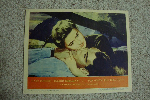 FOR WHOM THE BELLS TOLL LOBBY CARDS (5): Paramount. 1943. Gary Cooper. 11" x 14" VF-F