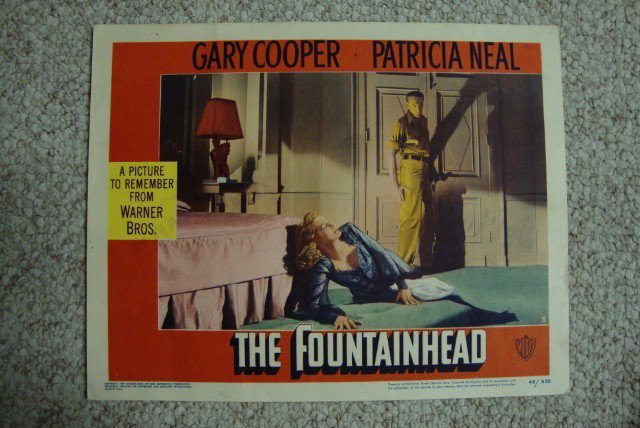THE FOUNTAINHEAD LOBBY CARD: Warner Bros. 1949. Gary Cooper 11" x 14" VF-F