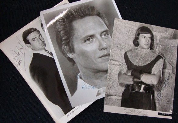 SIGNED PHOTOGRAPHS - WAGNER, WALKEN, TAYLOR: 1954 in character publicity photo for 20TH Century - Fox Production "Prince Valiant" signed in black ink Robert Wagner. 20TH Century - Fox publicity photo - Rod Taylor and Lloyd Bochner in the televis