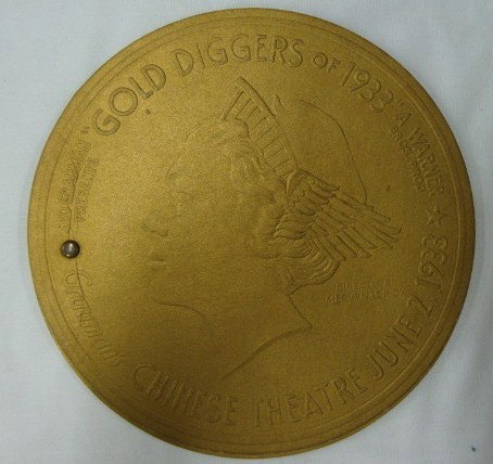 GOLD DIGGERS OF 1933 PREMIERE PROGRAM & PHOTO: Booklet. Sid Grauman presents World Premiere of Warner Brothers Production - Gold Diggers of 1933. Friday Eve, June 2, 1933. Grauman's Chinese Theatre. Encased in a gold record like presentation case.