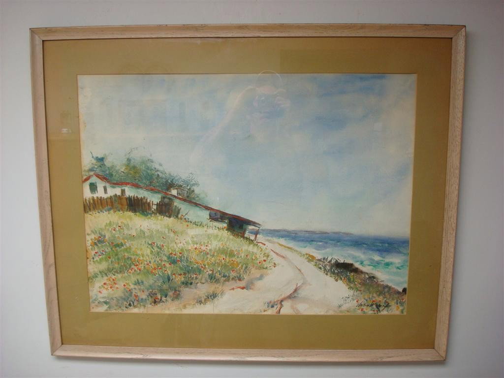 JOHN WHORF; WATERCOLOR PAINTING SIGNED: watercolor on paper, "Provincetown, 1954" signed lower right, with old label on reverse; 21in. X 28in.(sight size)