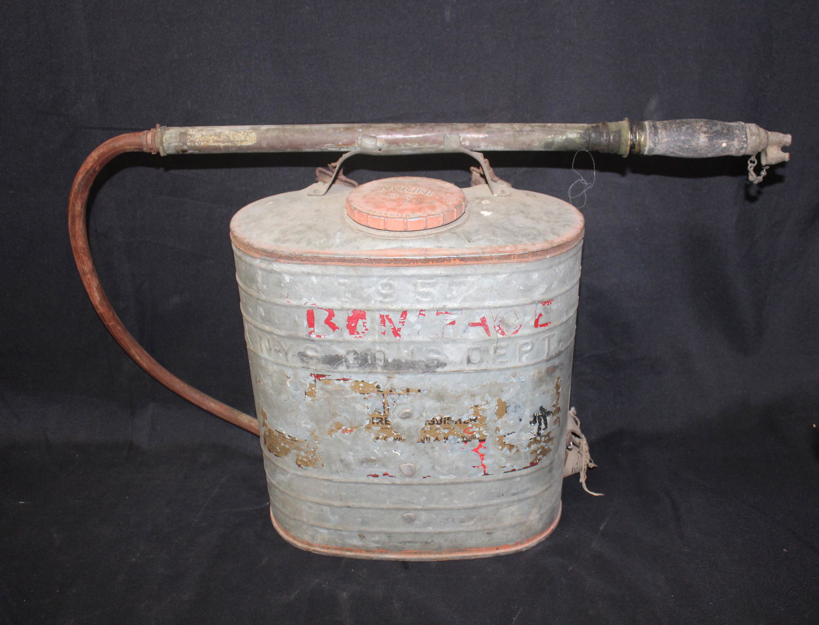 Indian 1957 NYS Dept Fire Extinguisher (1 of 3)