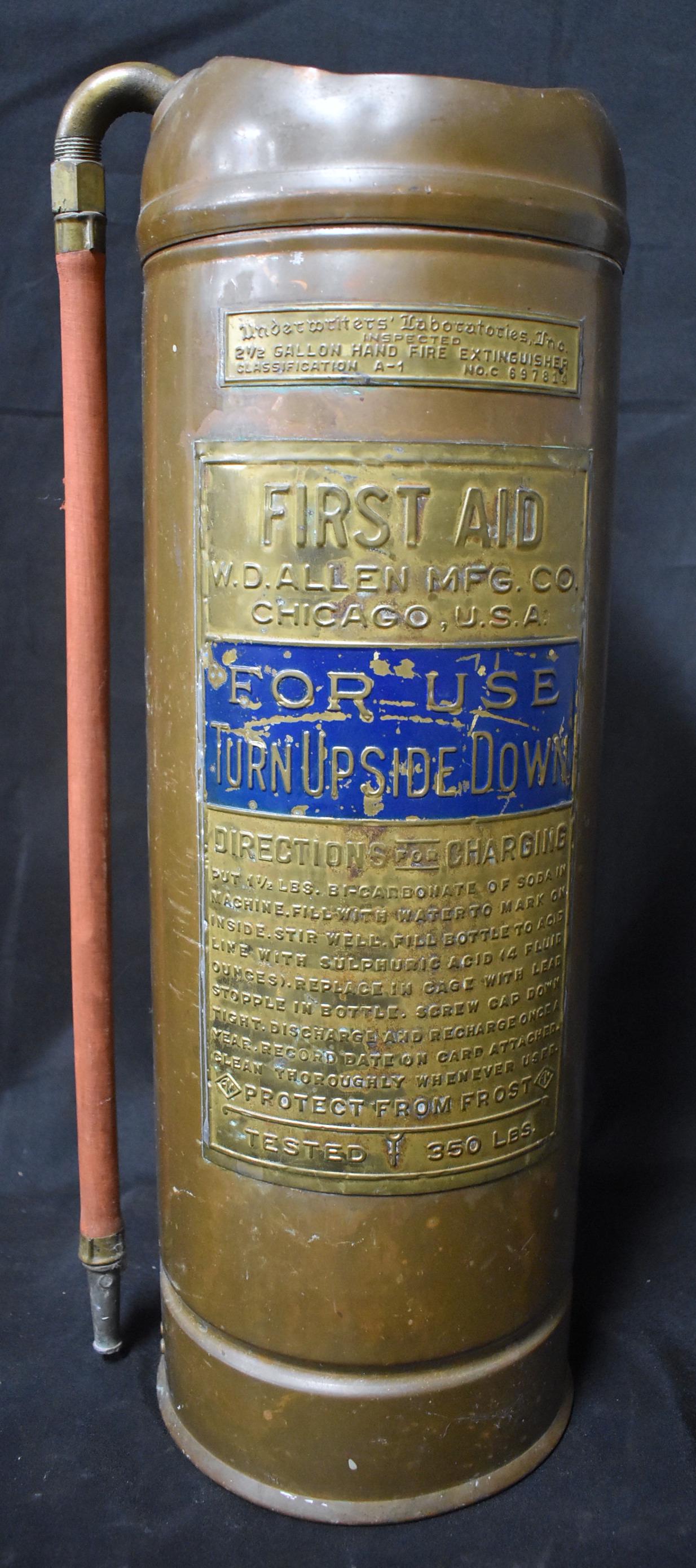 Vintage Brass Fire Extinguisher Umbrella Holder (1 of 4)