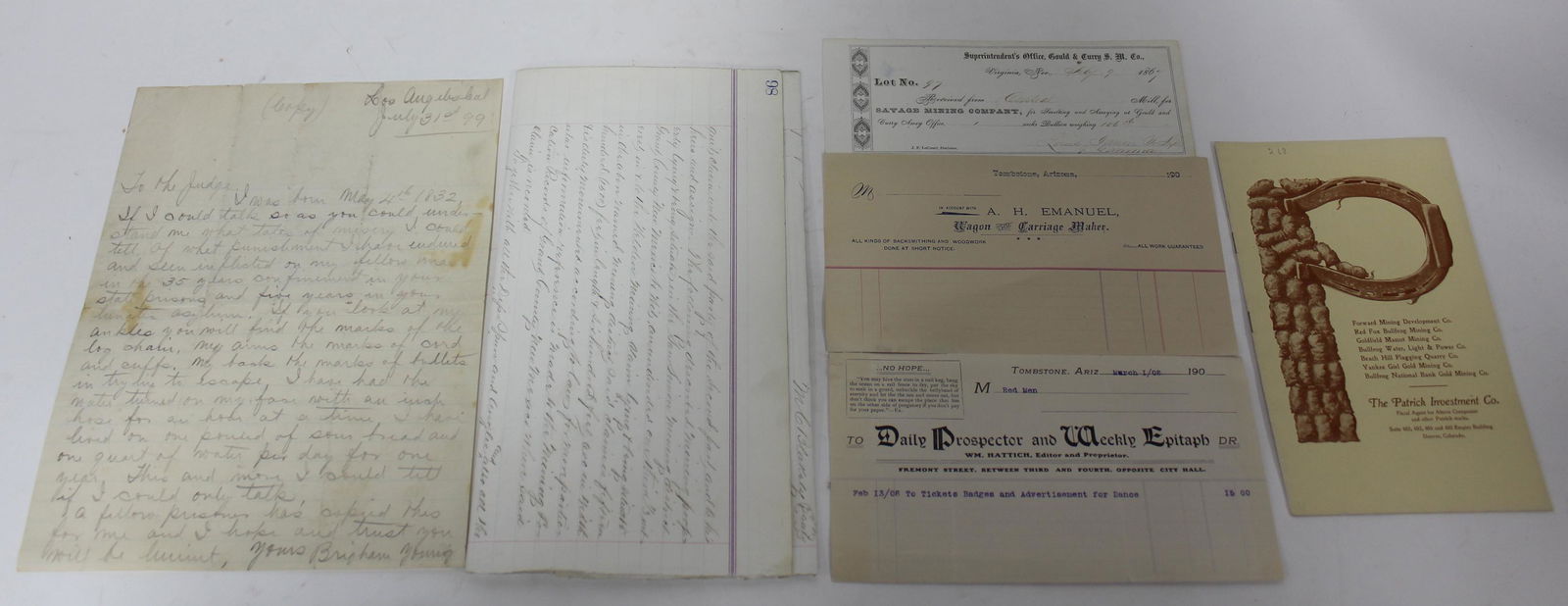 Collector's Lot of 19th C. Western Documents (6) (1 of 3)
