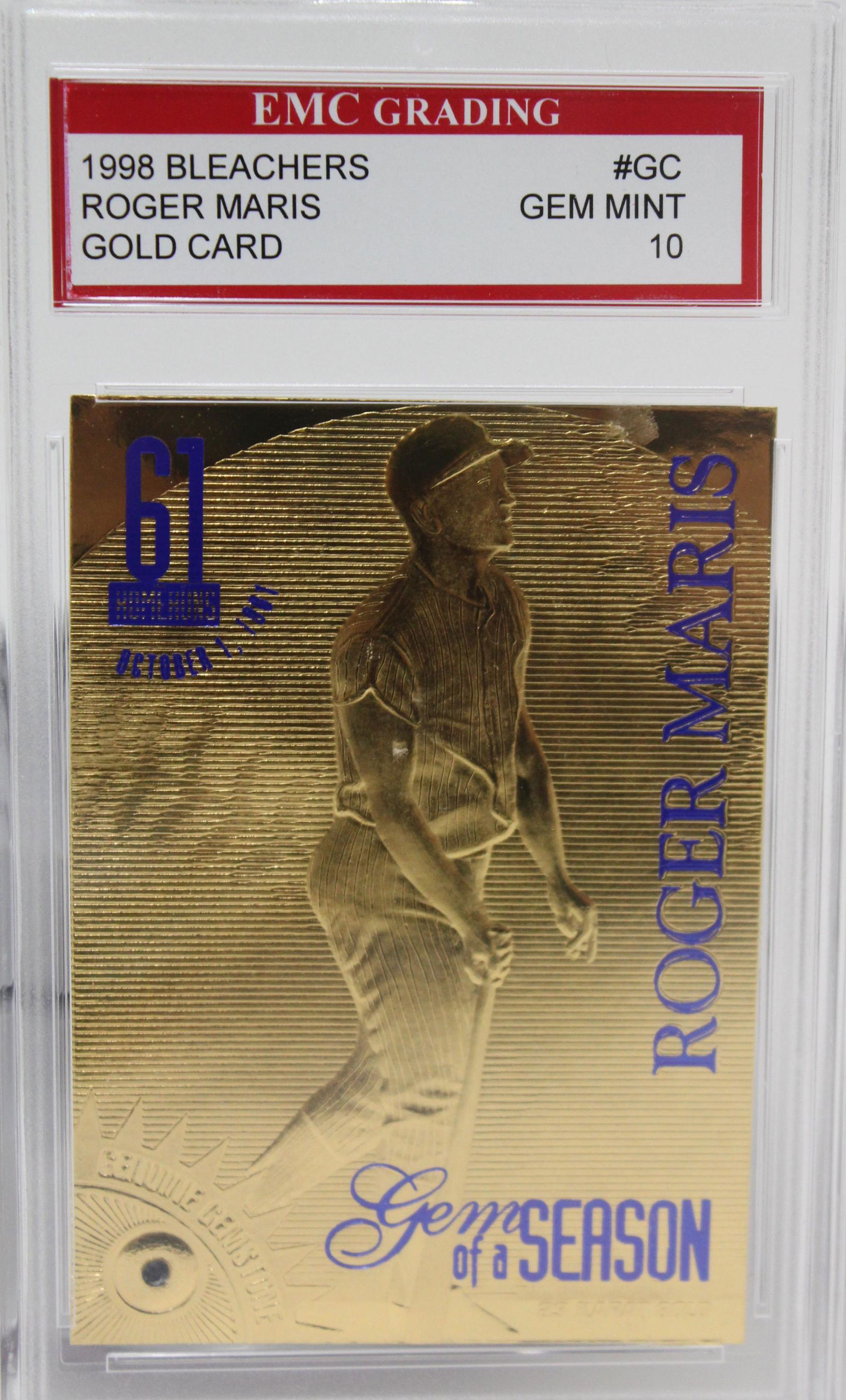 Maris Yankees Graded Card: 2.5" x 3.5"