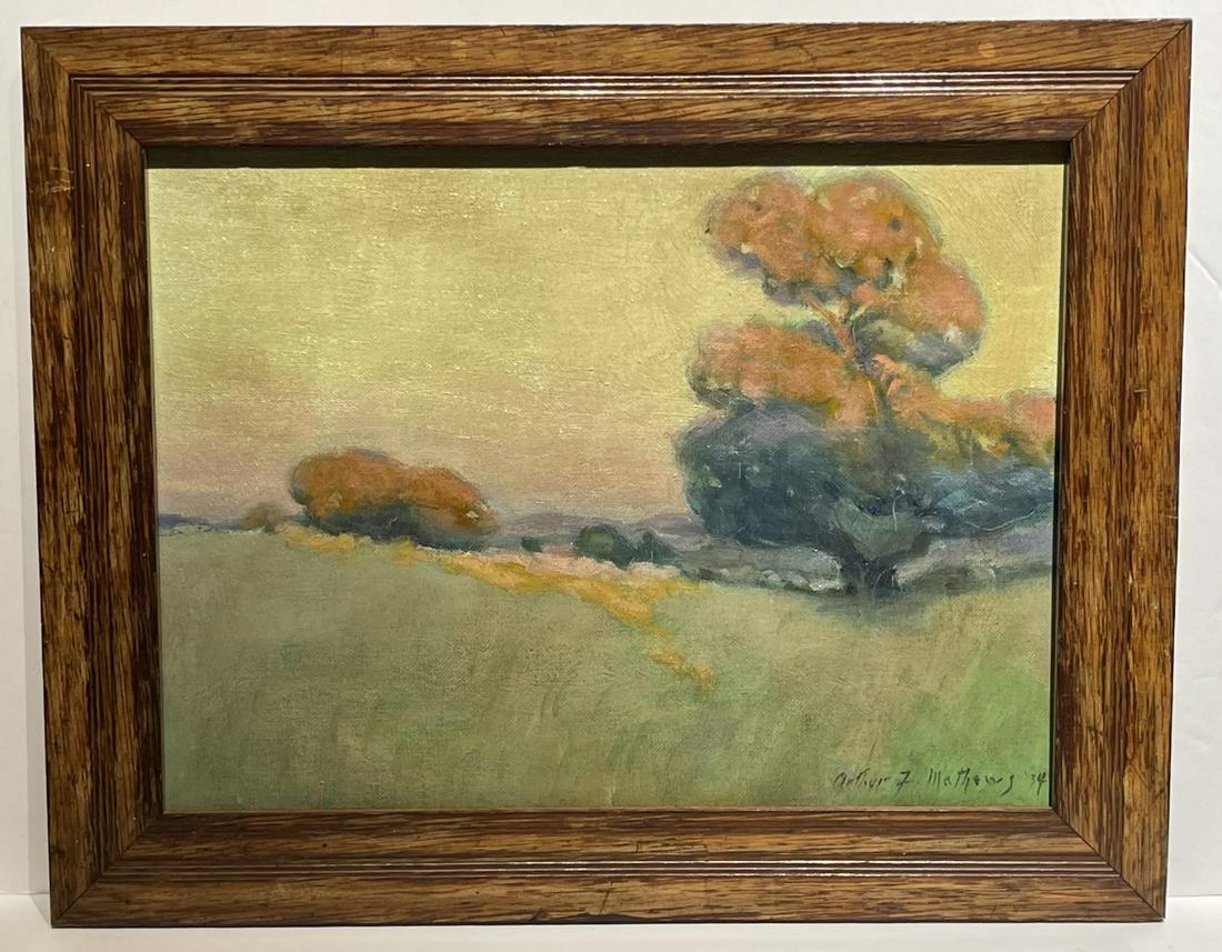 Arthur Frank Mathews; American Oil California Landscape Signed (1 of 4)