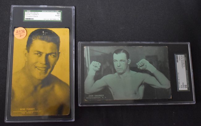 1928 Exhibits (Boxing) Lot of 2: Gene Tunney, Jack Sharpey in the lot.