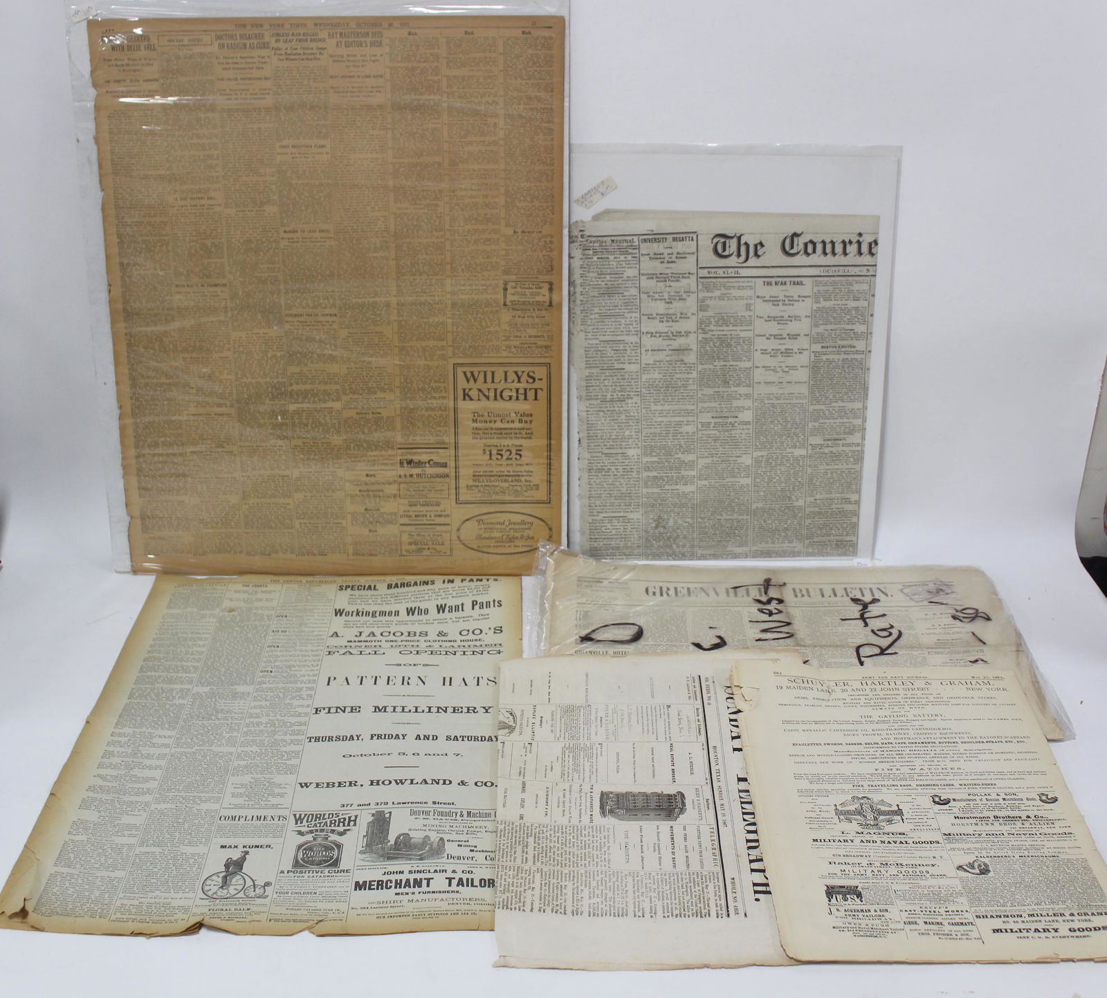Collector's Lot of 19th C. Newspapers (5) (1 of 6)