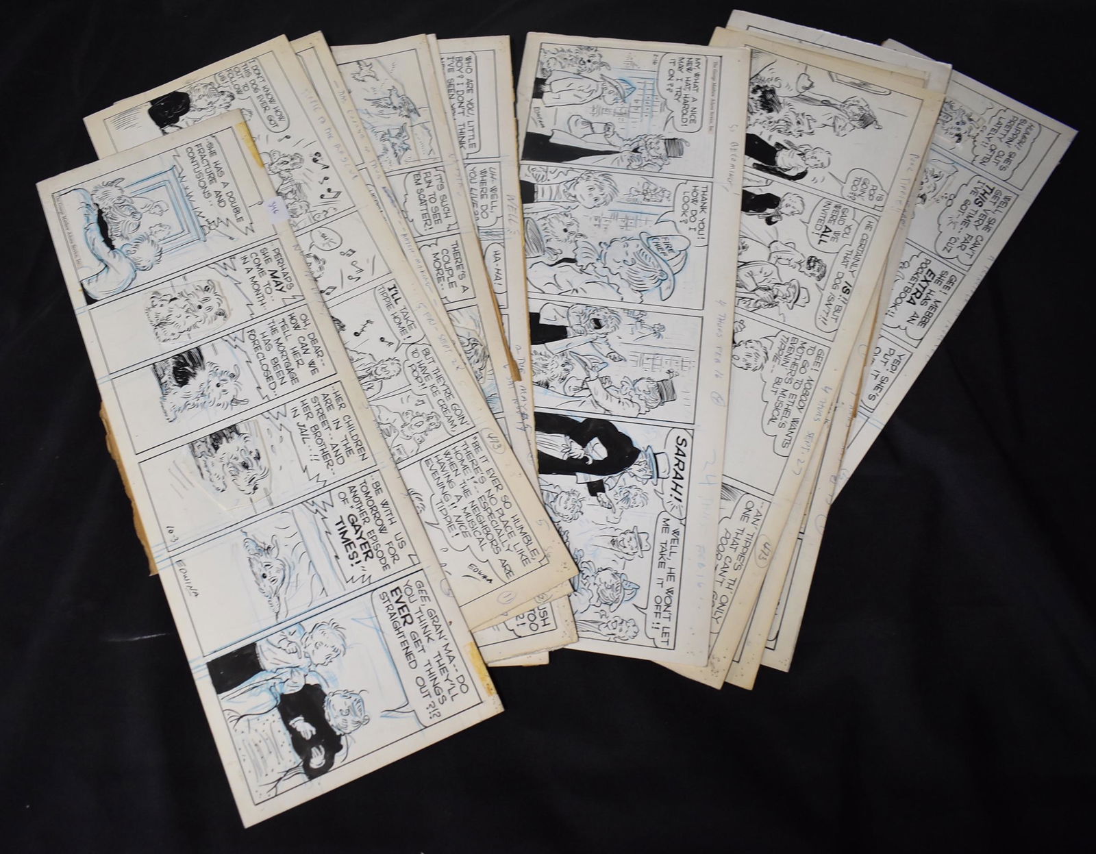 Edwina. Original Cartoon Strips for Tippie (12) (1 of 3)
