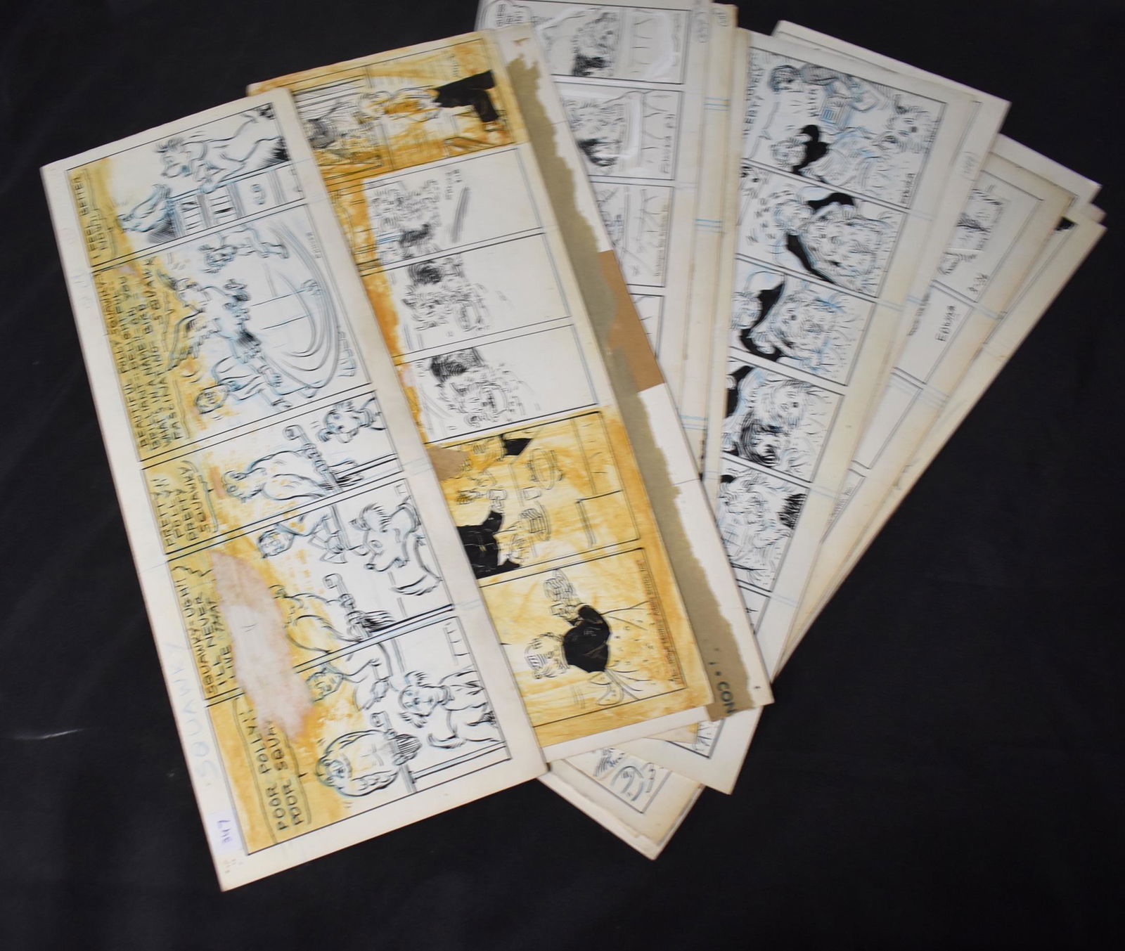 Edwina. Original Cartoon Strips for Tippie (12) (1 of 3)