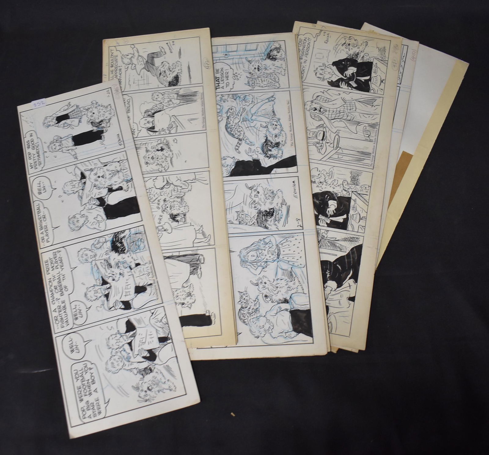 Edwina. Original Cartoon Strips for Tippie (12) (1 of 3)