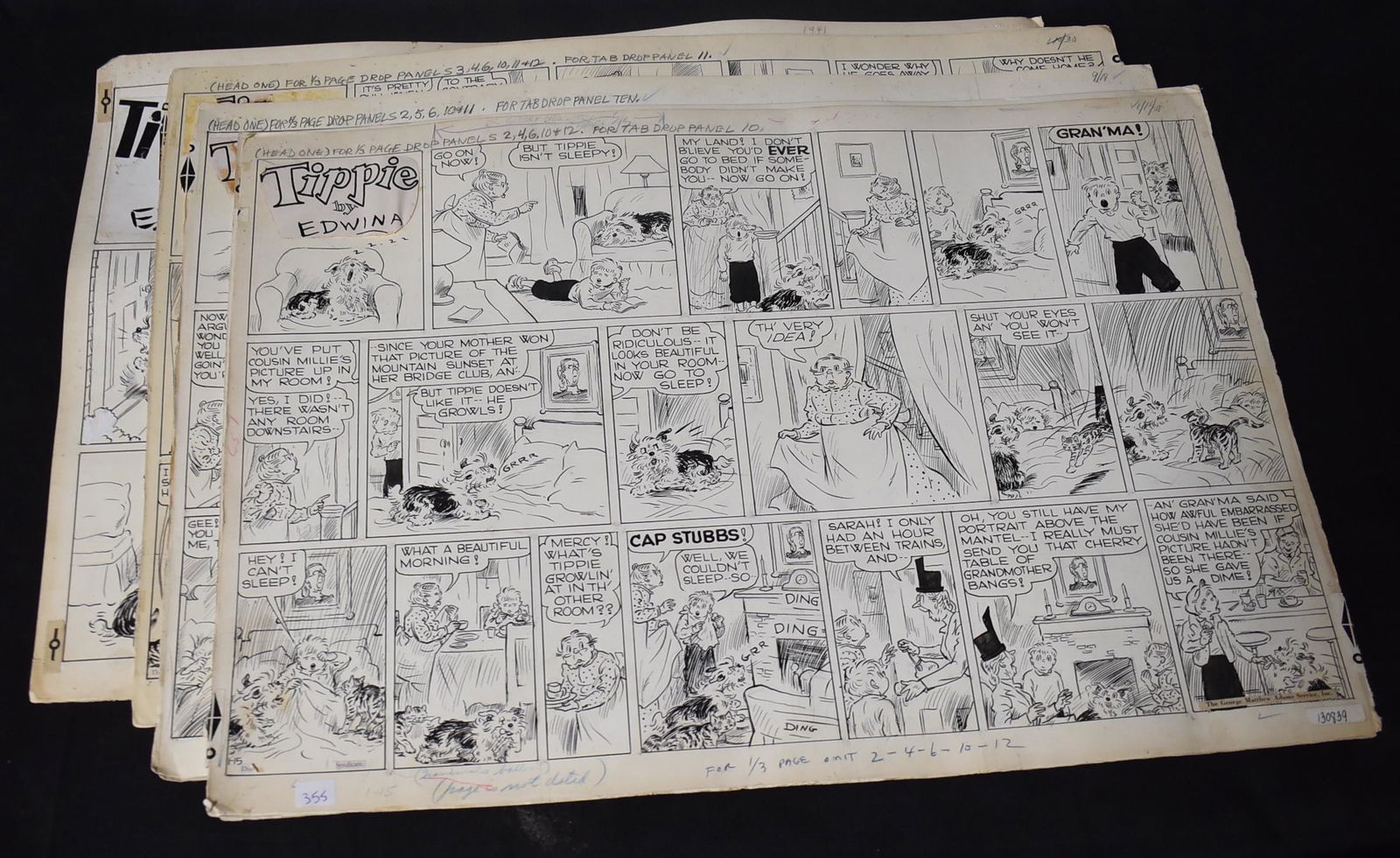 Edwina. Original Cartoon Strips for Tippie (6) (1 of 6)