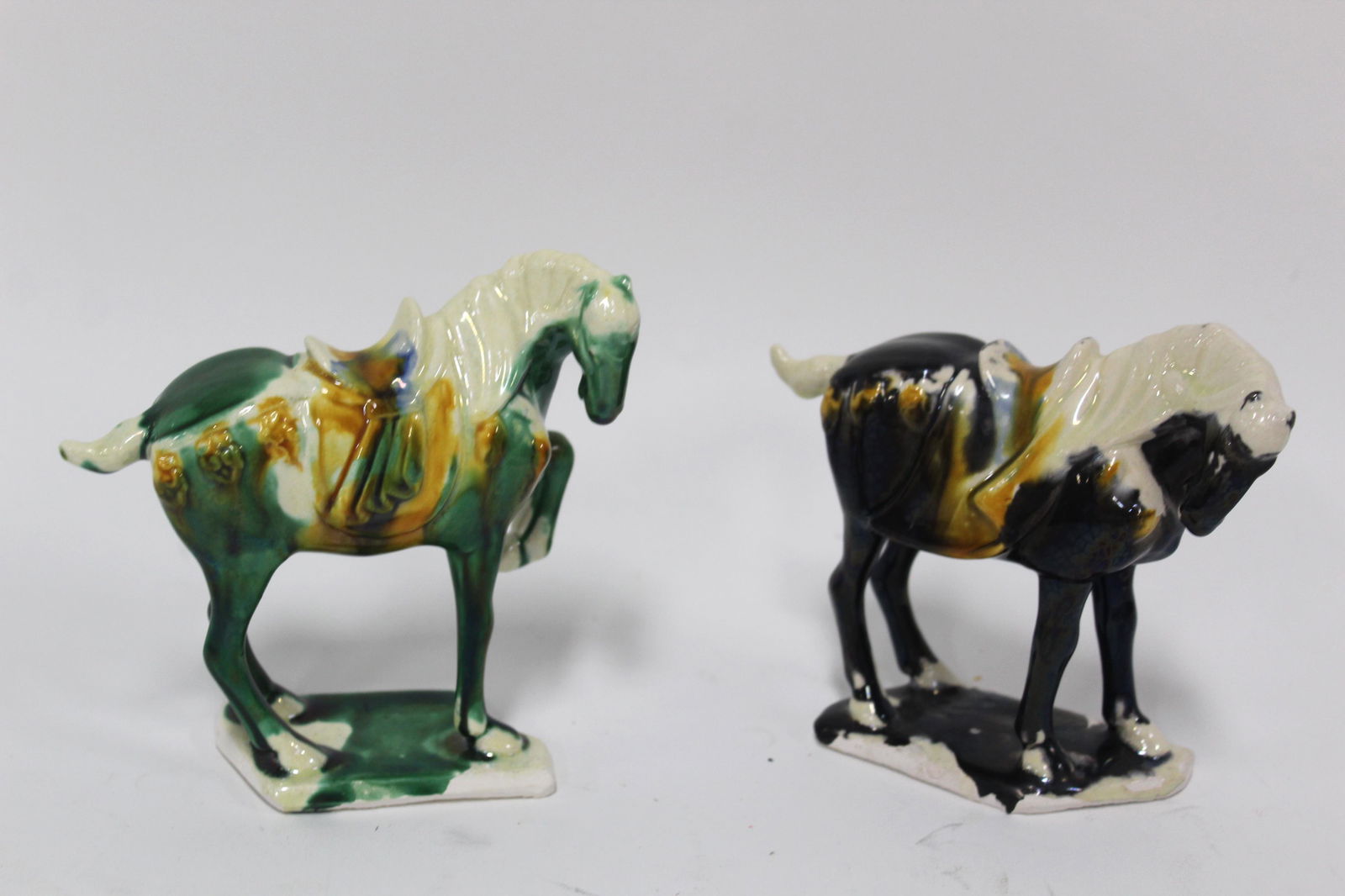 Pair of Oriental Porcelain Horses (1 of 3)