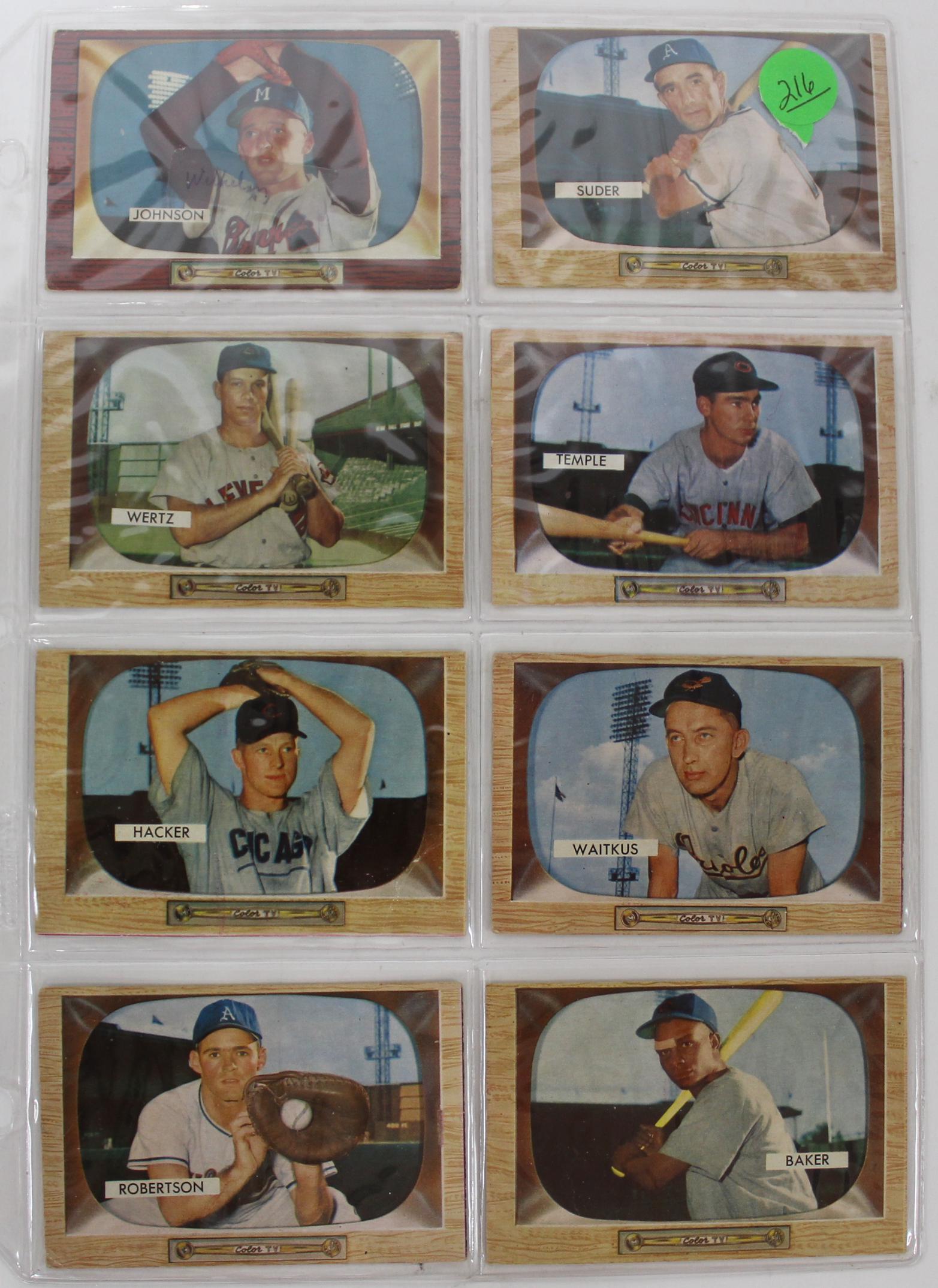 1955 Bowman Baseball Cards (8) (1 of 4)
