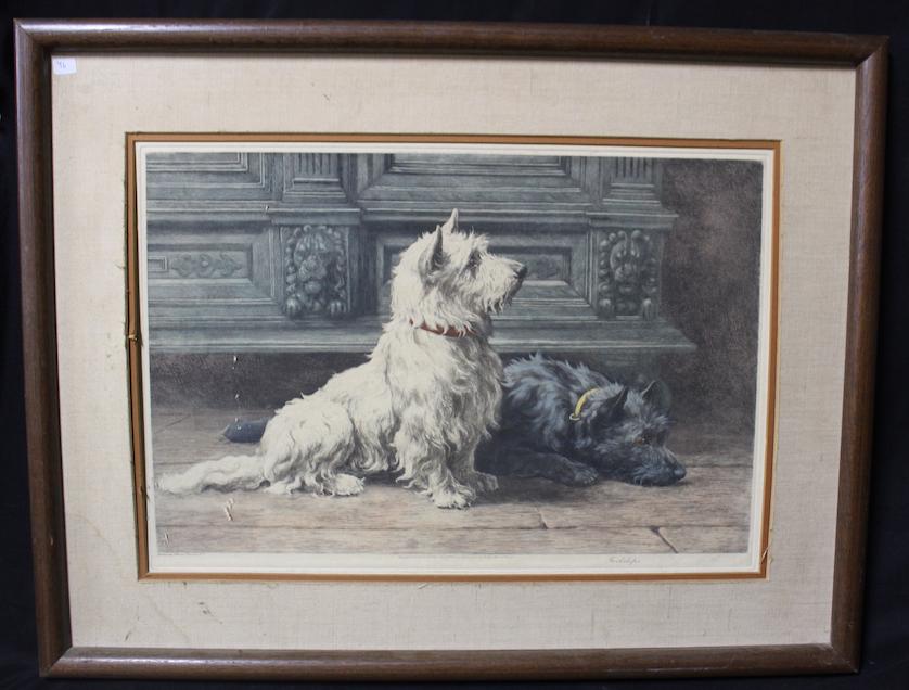 Footsteps Engraving. Titled. Sgd. H. D. 1925 (1 of 3)