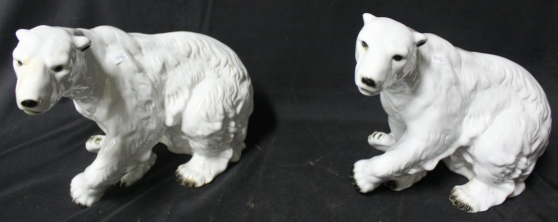 Pr. Royal Dux Polar Bear Figures (2) (1 of 4)