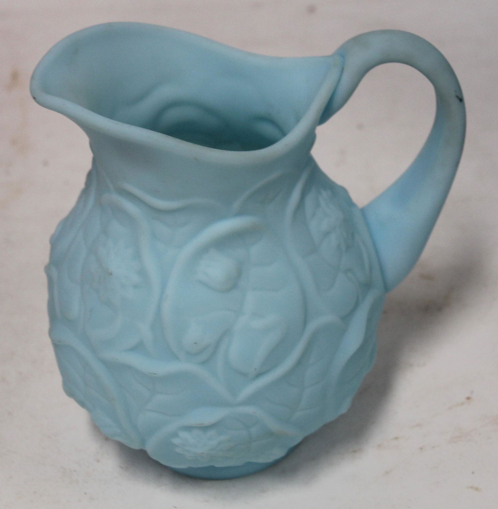 Antique American Satin Glass Pitcher (1 of 1)