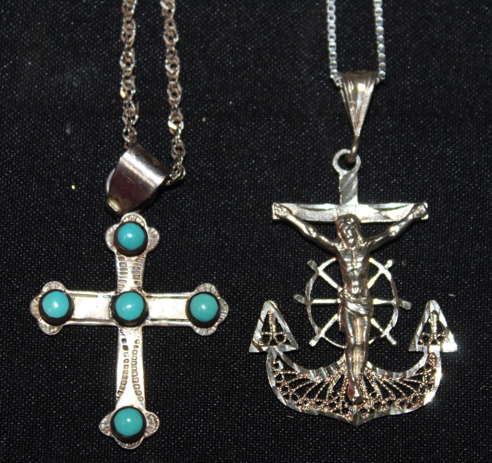 Sterling Silver Cross Necklaces (2) (1 of 2)