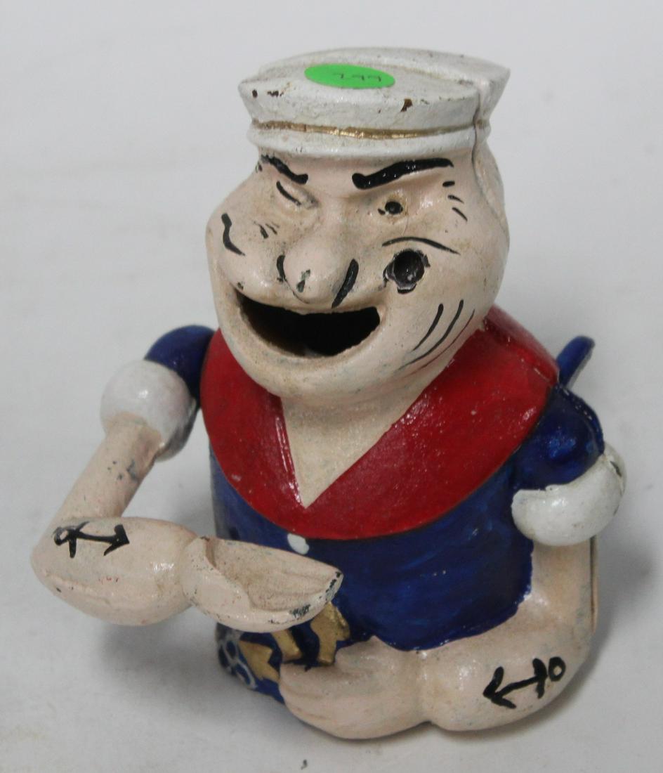 Cast Iron Popeye Mechanical Bank (1 of 1)