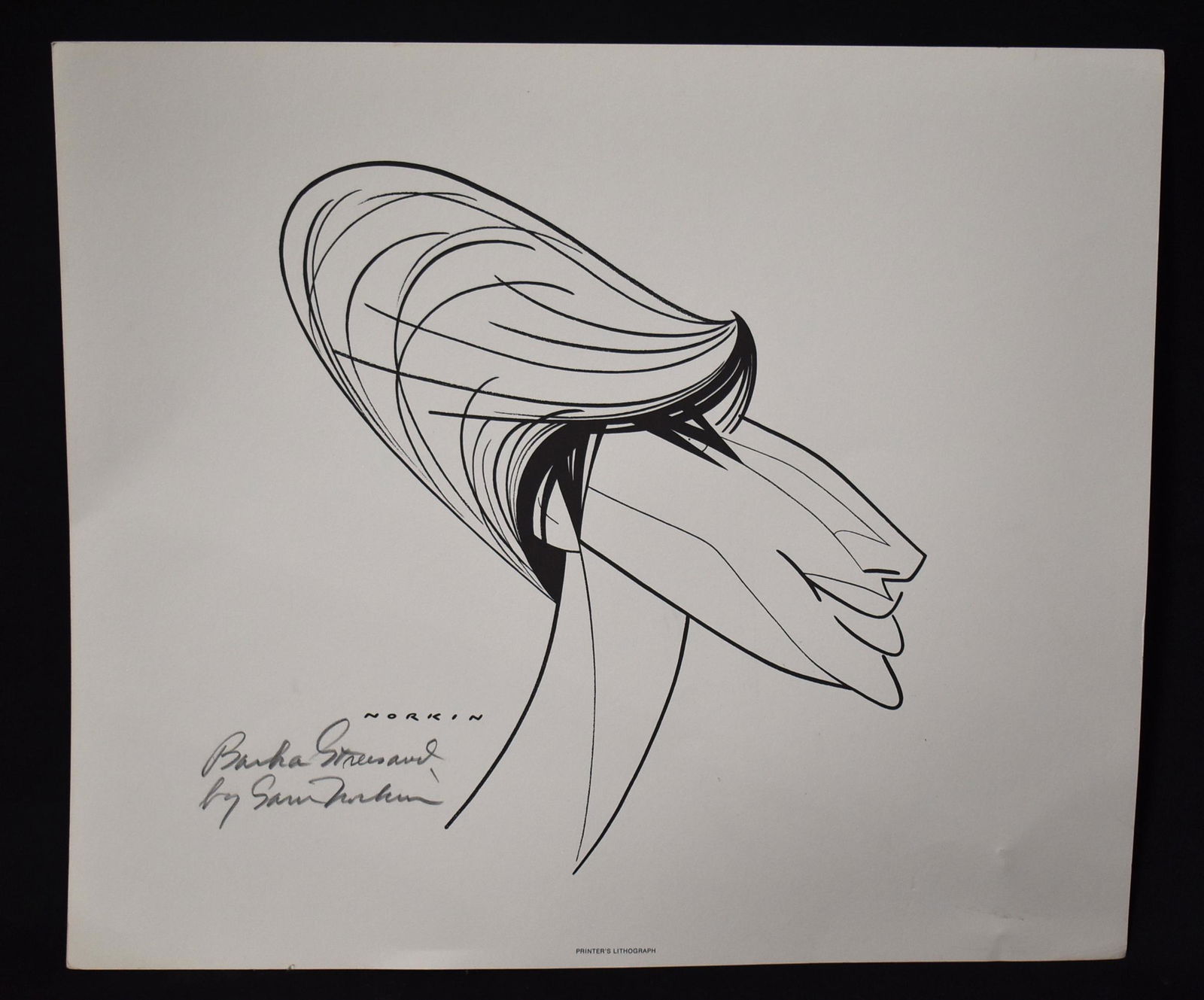 Sam Norkin Lithograph Barbara Streisand Sgd (1 of 2)
