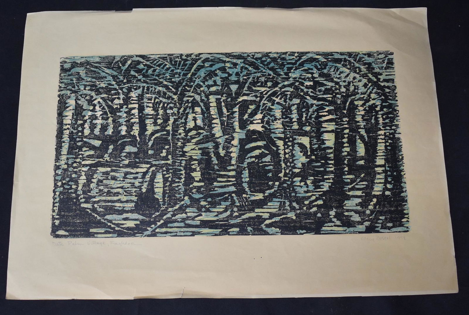 Mary Russel Sgd. Litho. 1954. (1 of 3)