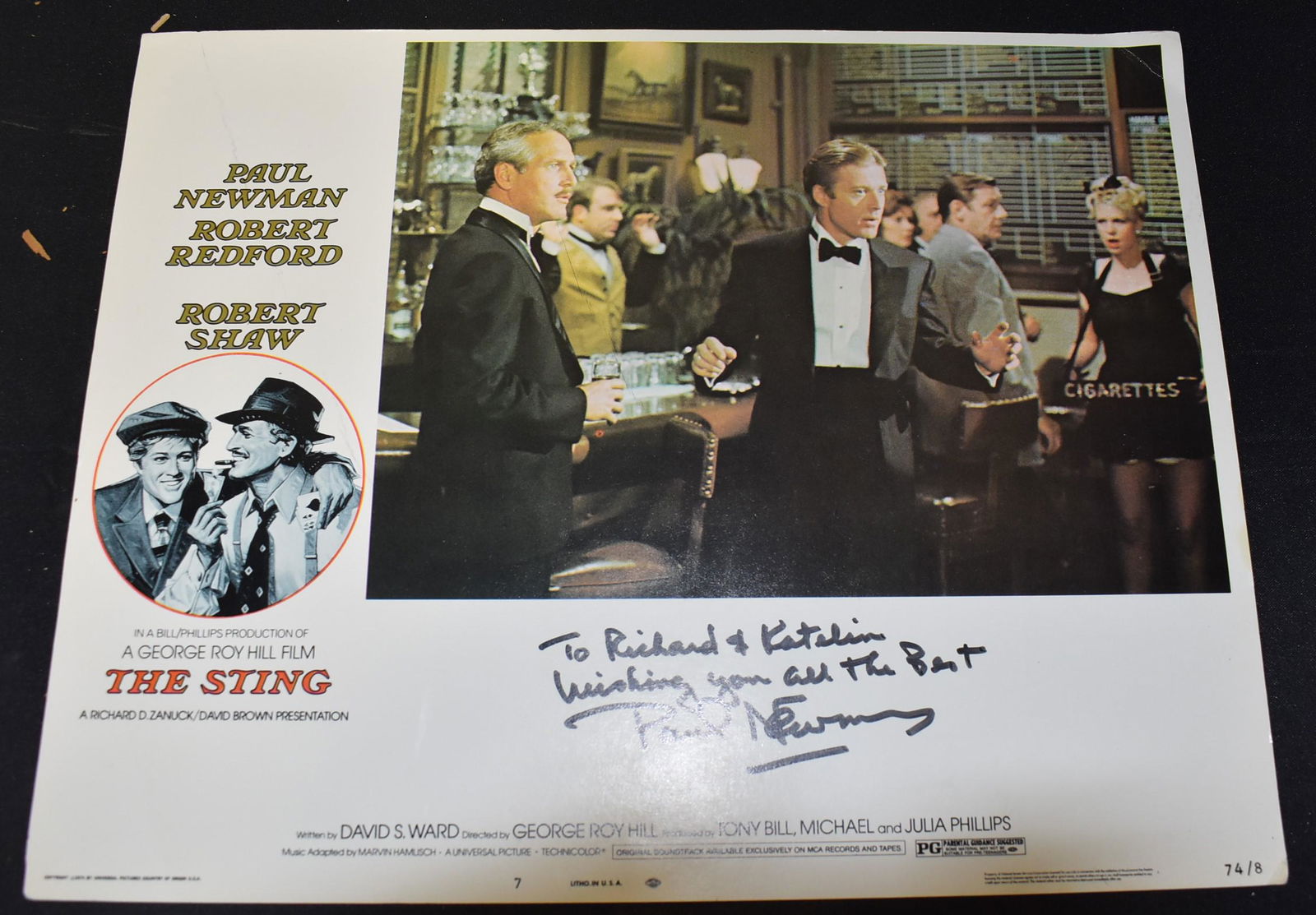 Signed Paul Newman Lobby Card (1 of 1)