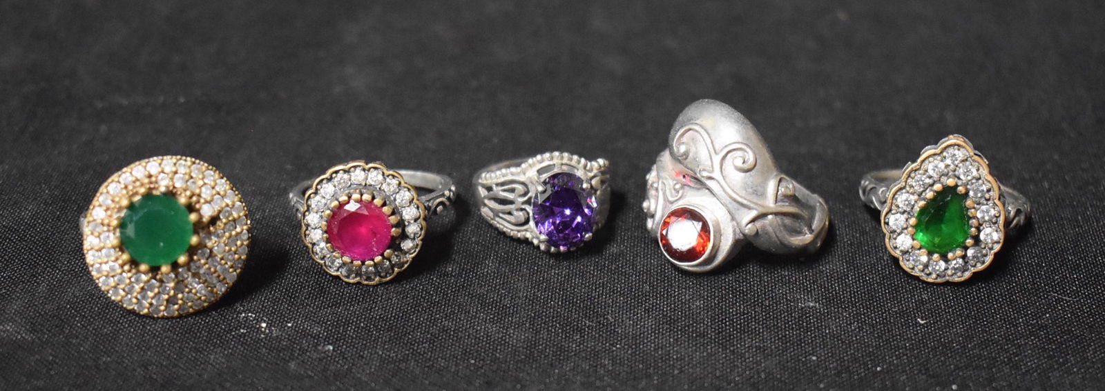 Sterling Silver & Gemstone Rings (5) (1 of 4)