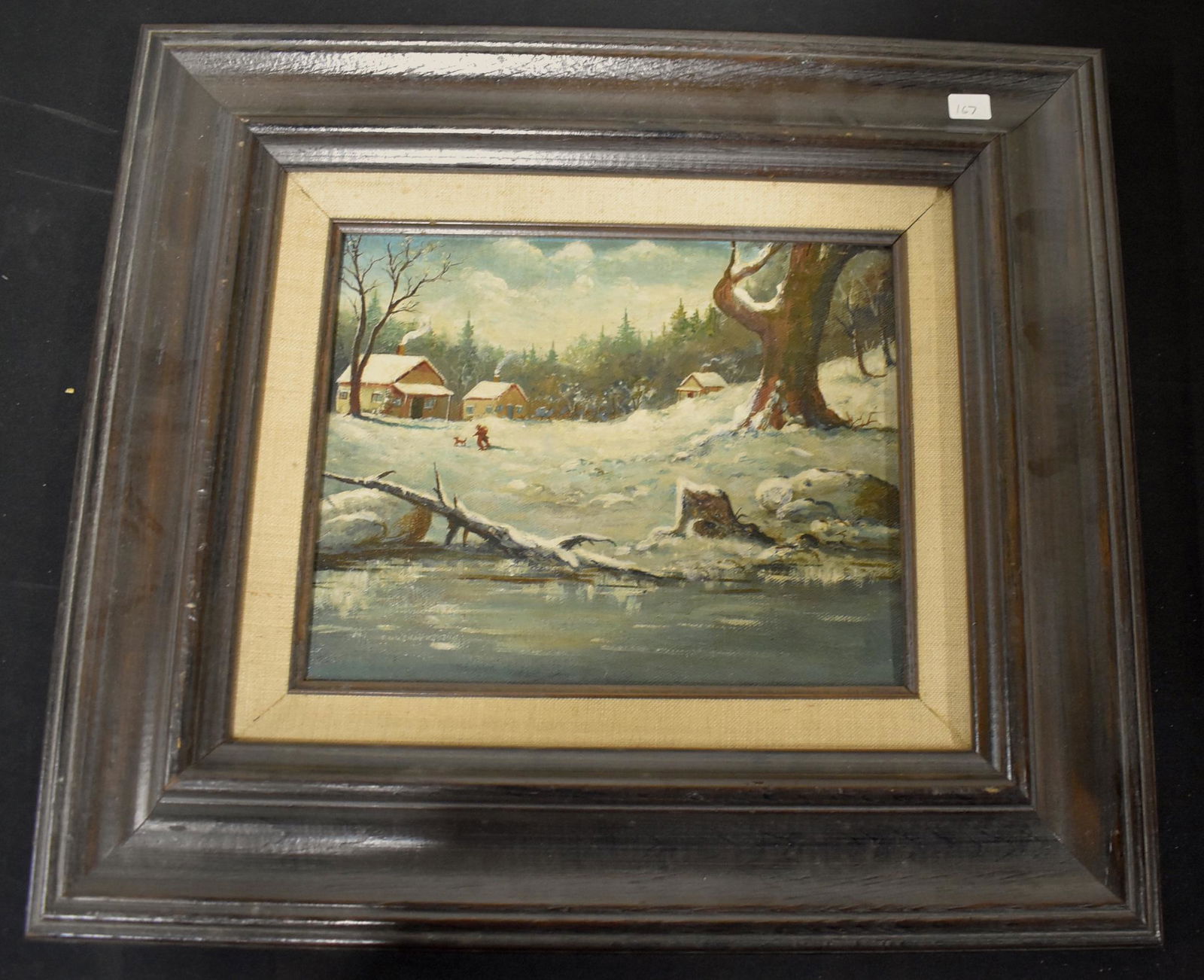 Oil on Canvas. Winter Scene (1 of 2)