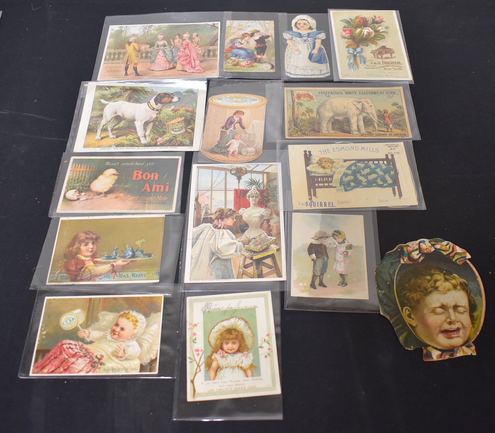 Dealer's Lot of Advertising Trade Cards and Die-Cuts (15) (1 of 16)