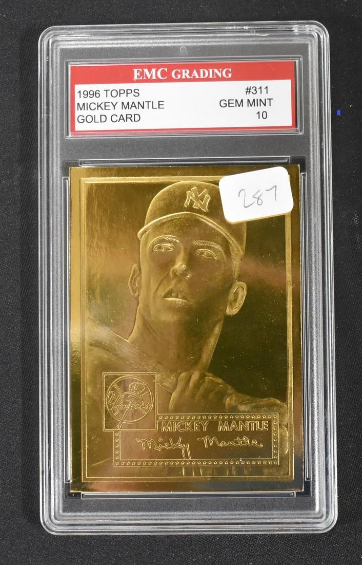 Mickey Mantle Gold Baseball Card (1 of 2)