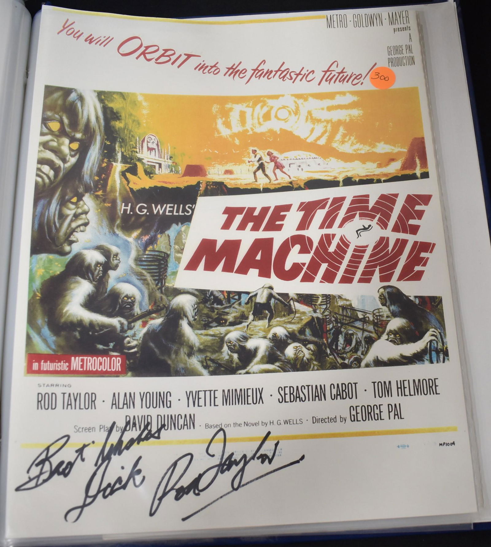 Rod Taylor Autograph on Time Machine Promo (1 of 1)