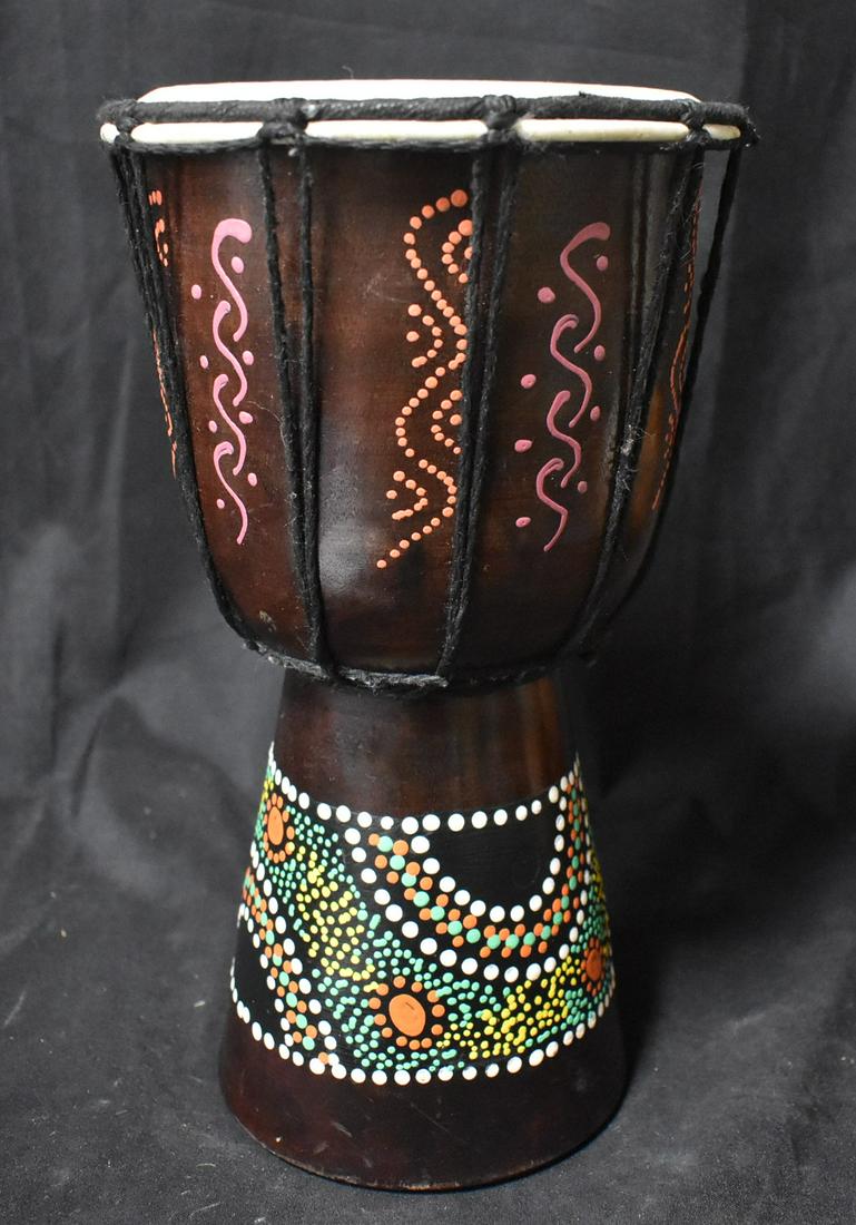 African Drum: 11.75" high.