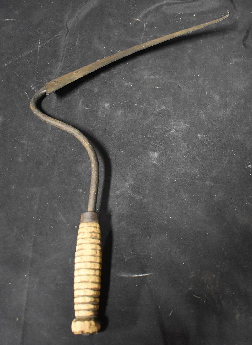 Vintage 1860's Hand Held Sickle: 18"H