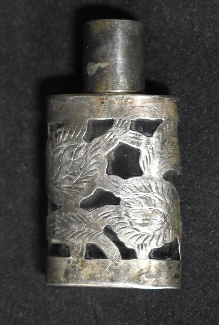 Mexican Sterling Silver Overlay Perfume (1 of 5)
