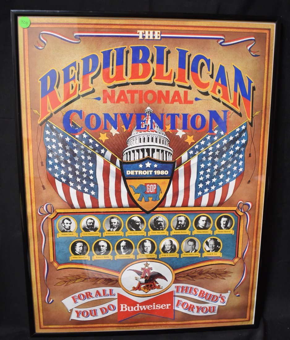 1980 Republican National Convention Budweiser Poster (1 of 1)