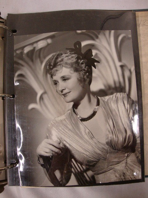 BILLIE BURKE PHOTOGRAPHS INC. HAL PHYFE (18): Close up portrait with 1939 date stamp; full length portrait with date stamp for 1932; Sarony Velux photo with baby daughter with 1916 date stamp and attached newspaper article in which it was used (h